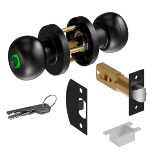 Bricolseguridad - Chapas de Seguridad - Cerradura digital inteligente de pomo para entrada principal con 3 tipos de apertura